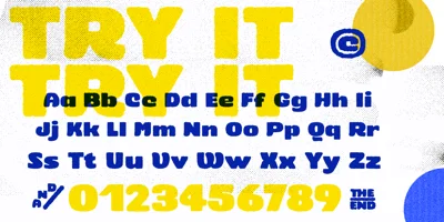 Stubby Rough Font