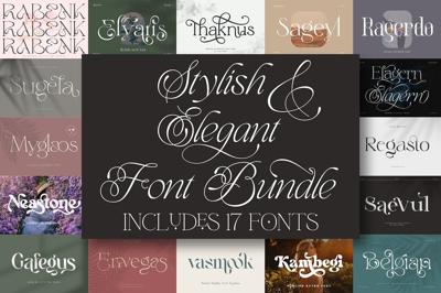 Stylish & Elegant Serif Font Bundle Free Download