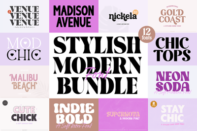 STYLISH MODERN Font Bundle V1 Free Download