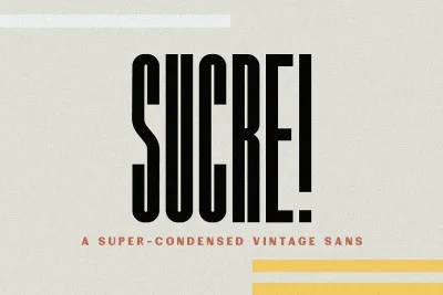 Sucre | Vintage Condensed Sans Font