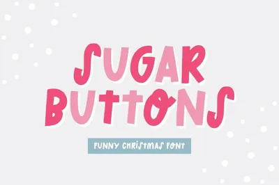 Sugar Buttons Funny Christmas font Free Download