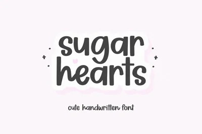 Sugar Hearts | Cute Handwritten Font