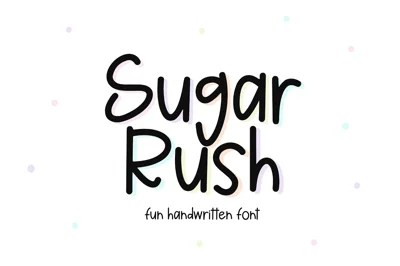 Sugar Rush | Fun Handwritten Font
