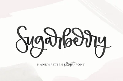 Sugarberry | Handwritten Script Font