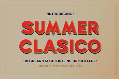 SUMMER CLASICO - Vintage Font Free Download