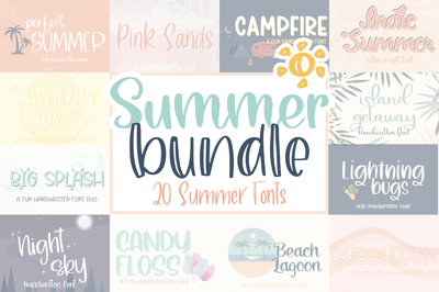 Summer Handwritten Font Bundle Free Download