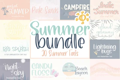 Summer Handwritten Font Bundle