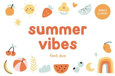 Summer vibes | Font duo Free Download