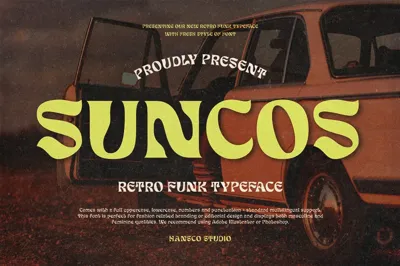 Suncos - Retro Funk Font! Free Download