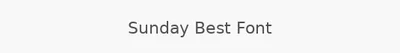 Sunday Best Font