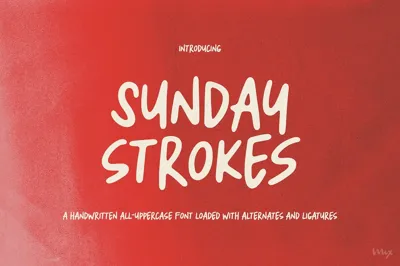 Sunday Strokes — All Uppercase Font Free Download