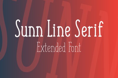 SUNN Line Serif Extended Font