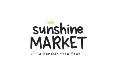 Sunshine Market - Handwritten Font