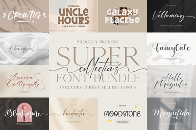 Super Collections Font Bundle Free Download