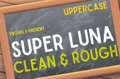 Super Luna ( Clean & Rough) Font