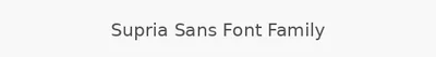 Supria Sans Font Family