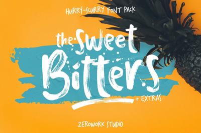 Sweet Bitters Fonts + EXTRAS! Free Download