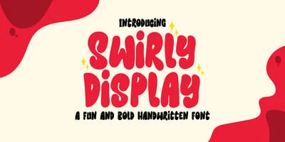 Swirly Display Font