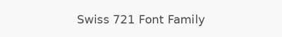 Swiss 721 Font Family
