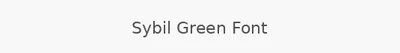Sybil Green Font