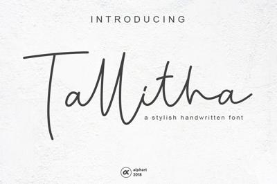 Tallitha a stylish handwritten font Free Download