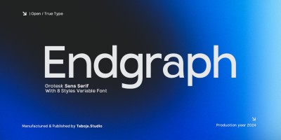 TBJ Endgraph 8 Sans Family Font