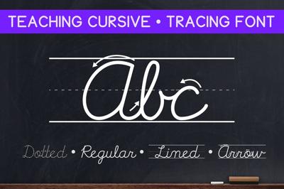 Teaching Cursive Letter Tracing Font Free Download