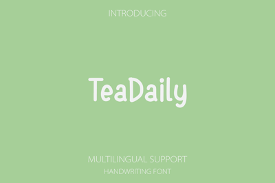 TeaDaily a Handwriting Font Free Download