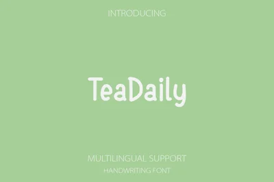 TeaDaily a Handwriting Font