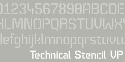 Technical Stencil VP Font