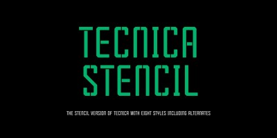 Tecnica Stencil Font