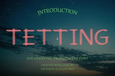 TETTING svg opentype font