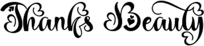 Thanks Beauty Font