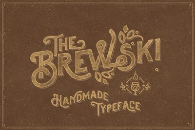 The Brewski - Textured Typeface