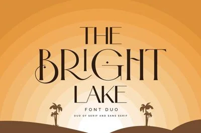 The Bright Lake Font Duo + Logos
