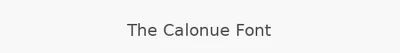The Calonue Font