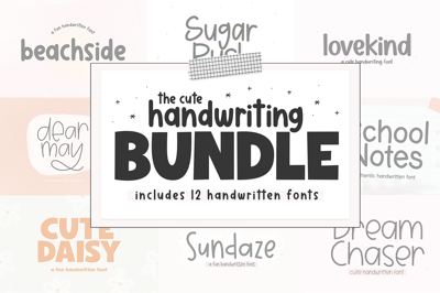 The Cute Handwriting Font Bundle Free Download