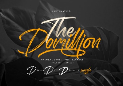 The Domillion Brush Font