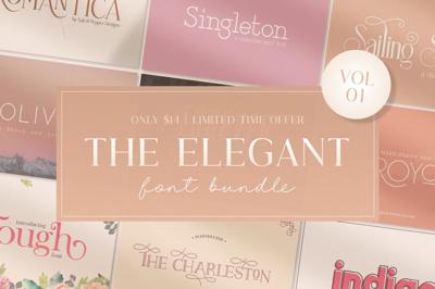 The Elegant Font Bundle - Vol 01 Free Download