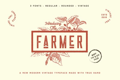 The Farmer Font - Condensed Typeface