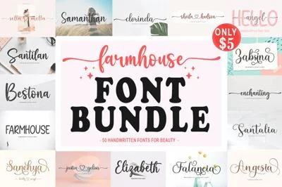 The Farmhouse Font Bundle