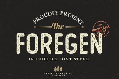 The Foregen - Vintage Stamp Font Free Download
