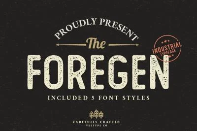 The Foregen - Vintage Stamp Font