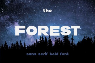 The Forest. Sans serif bold otf font