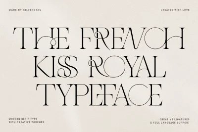 The French Kiss Royal Typeface