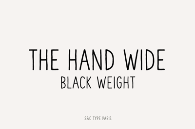 The Hand Wide Font (Black weight) Free Download