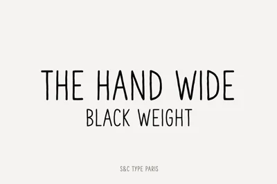 The Hand Wide Font (Black weight)