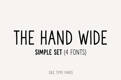 The Hand Wide Font Coll. (4 fonts) Free Download