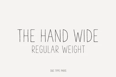 The Hand Wide Font (Regular weight)