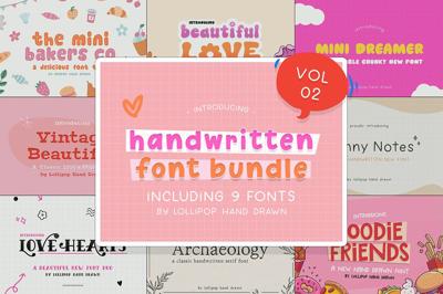 The Handwritten Font Bundle (Vol 02) Free Download